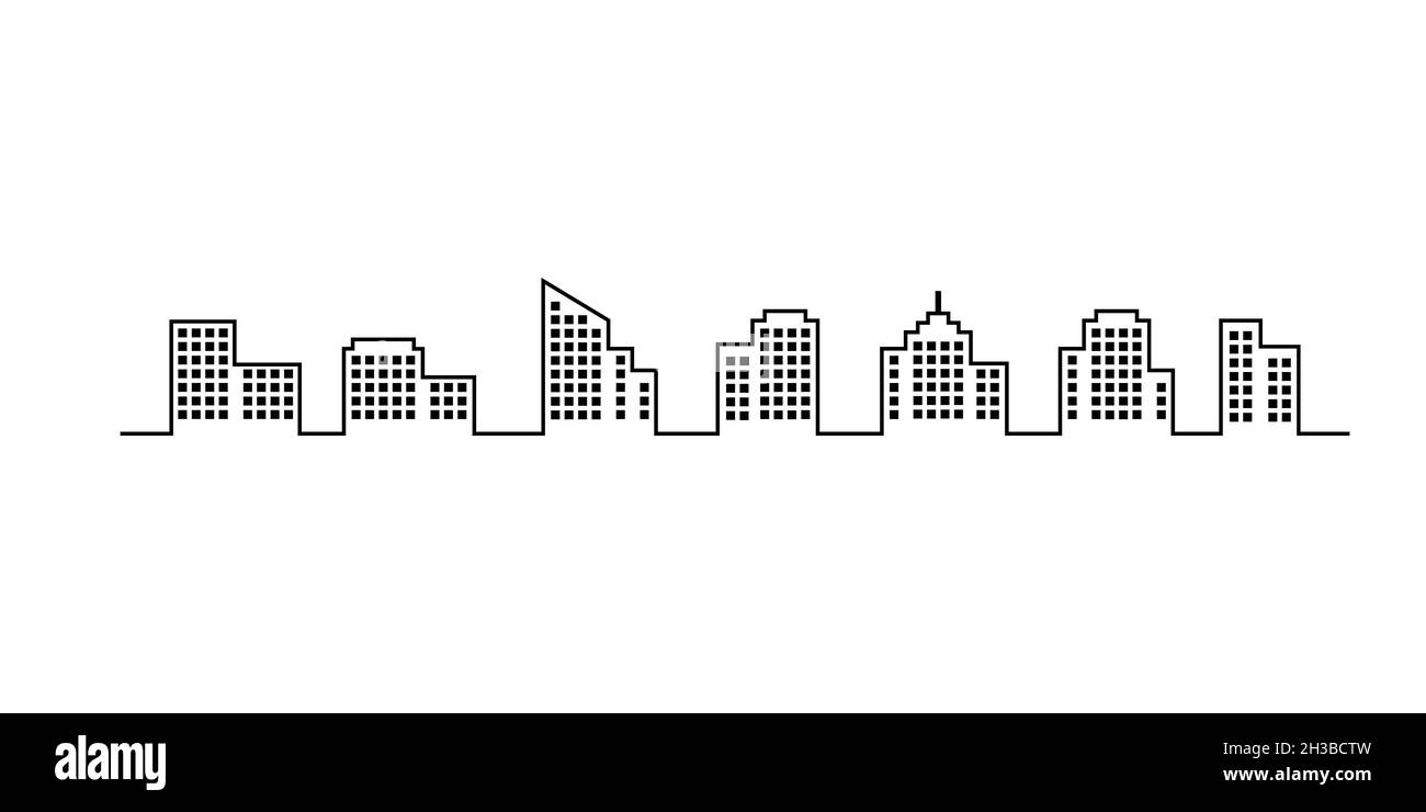 City Line Symbol Hintergrund einfaches Design Stock Vektor