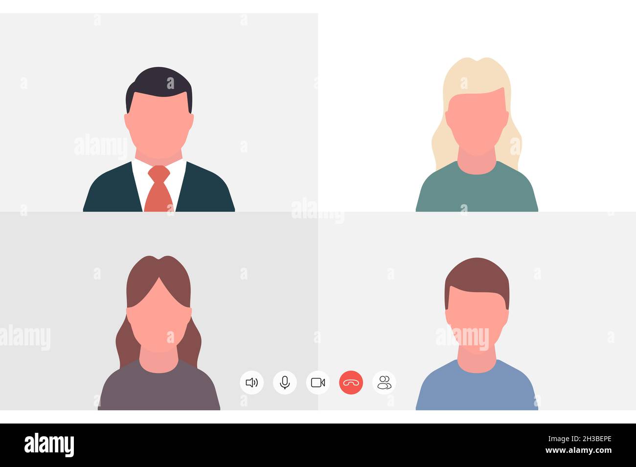 Videoanruf auf Ihrem Gerät. Vektor eps10 Stock Vektor