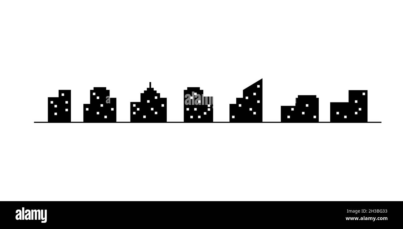 City Line Symbol Hintergrund einfaches Design Stock Vektor