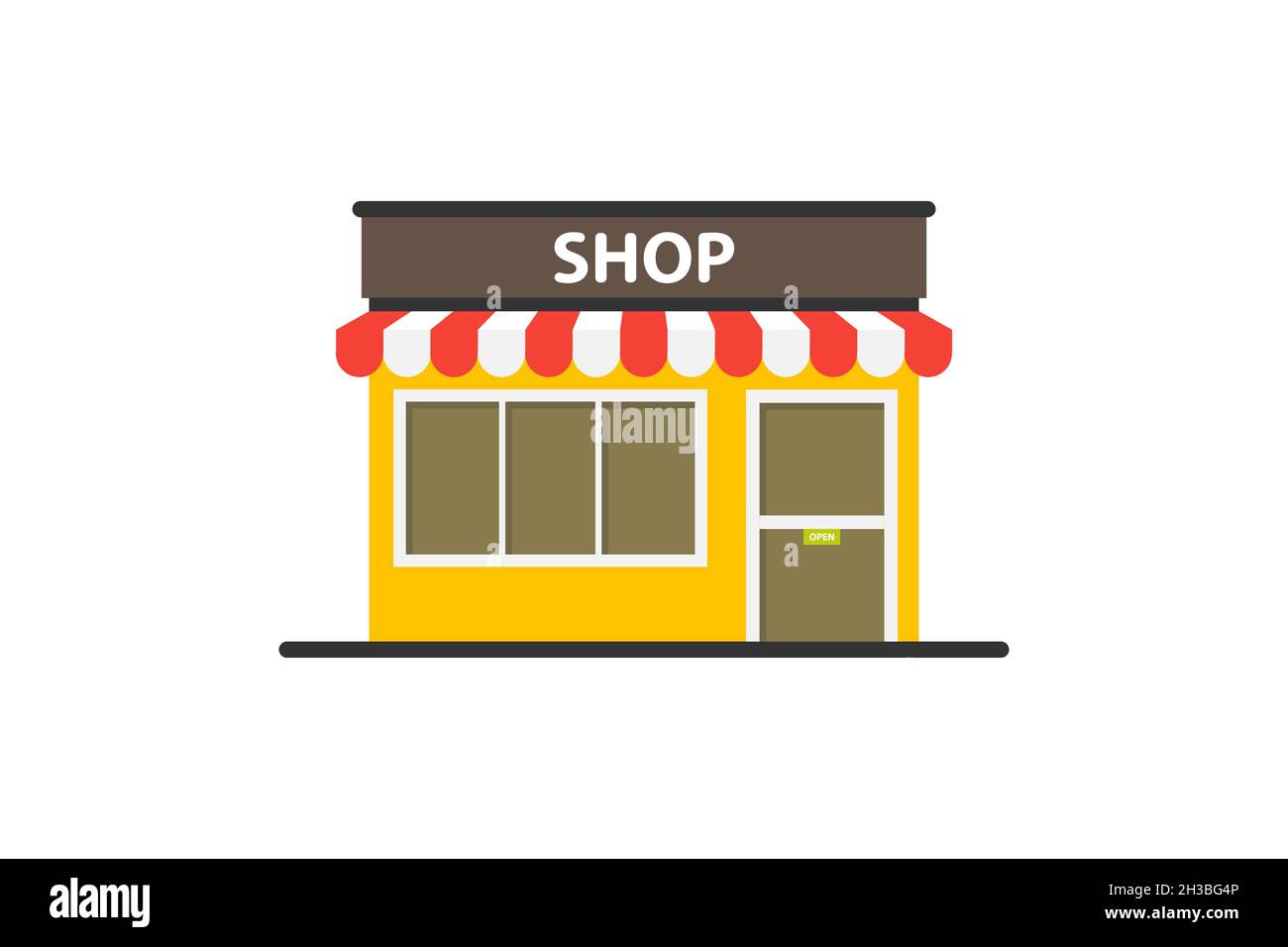 Shop Gebäude im flachen Stil. Vektor eps10 Stock Vektor