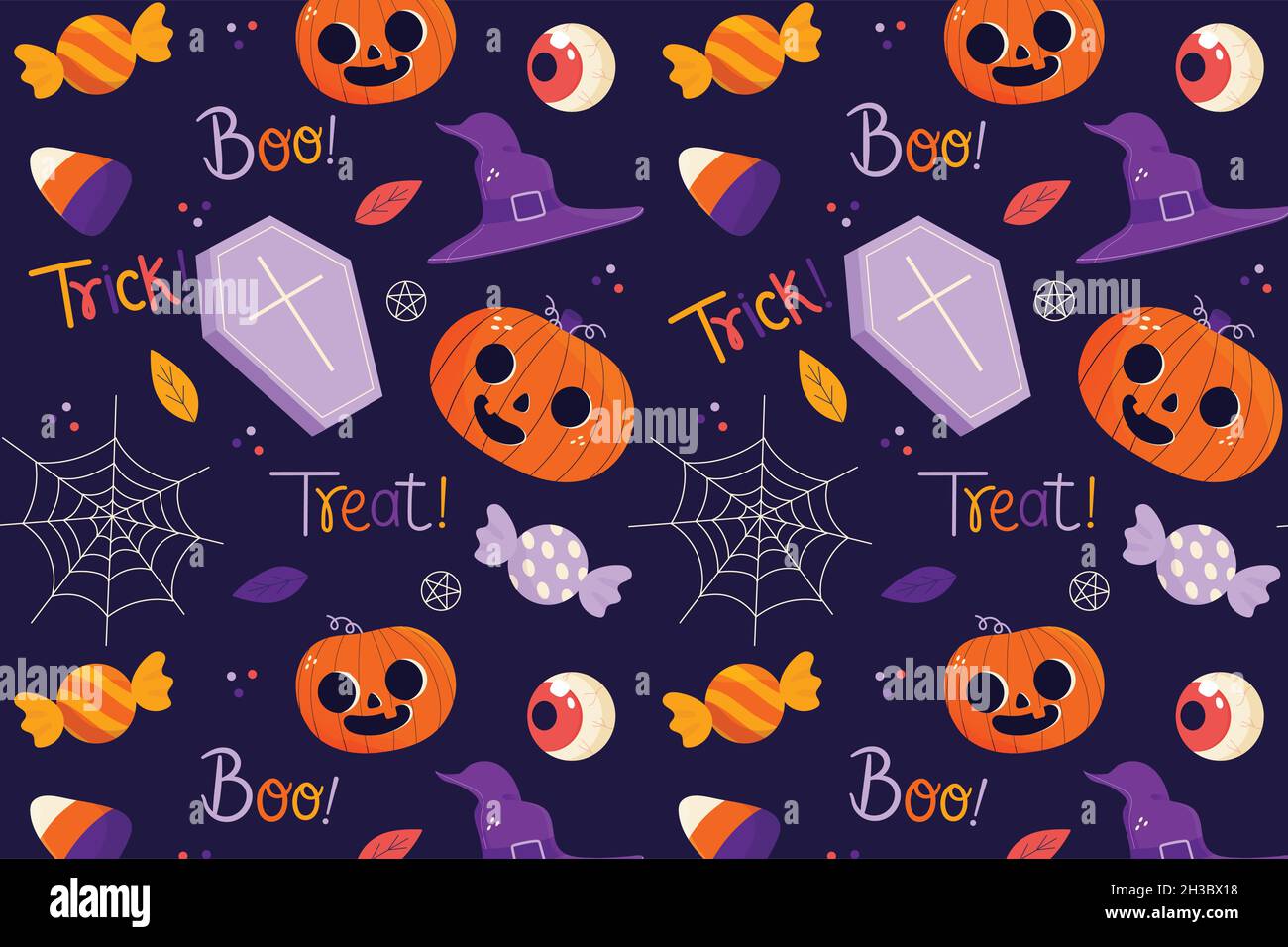 Handgezeichnetes halloween-Muster mit Särgen Design Vektor Illustration Stock Vektor