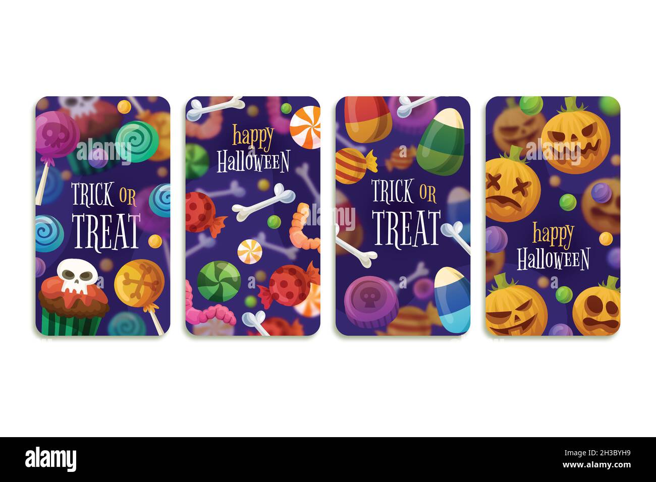 halloween instagram Geschichten Design Vektor Illustration Stock Vektor