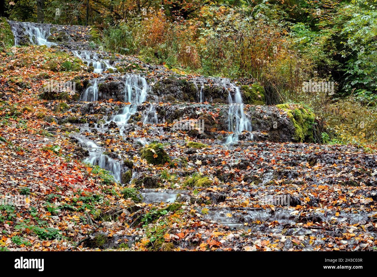 Fagyol Wasserfall in Szalajka Tal Szilvasvarad Ungarn . Stockfoto