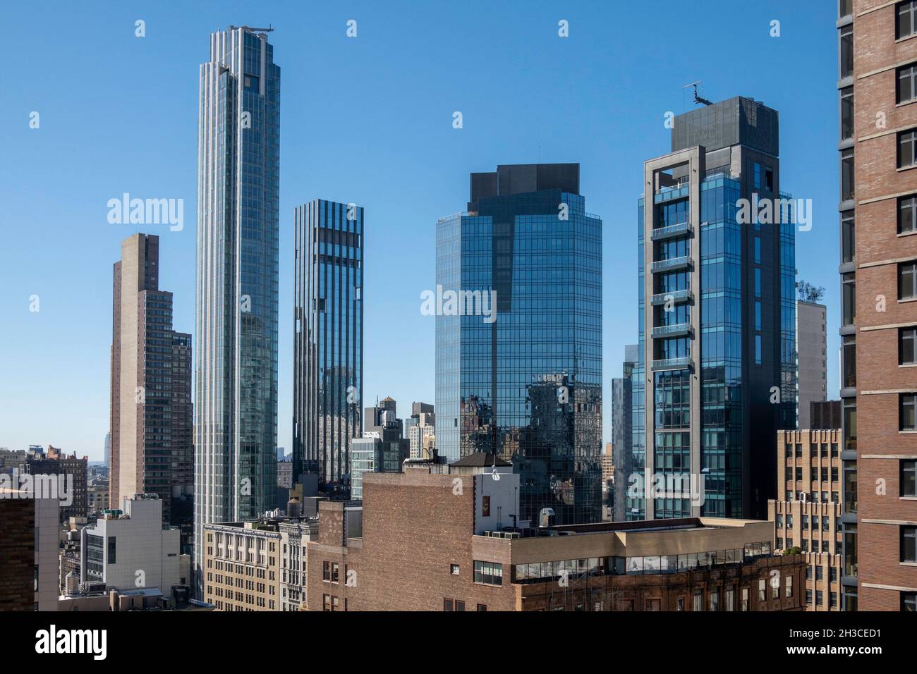 Die Skyline von Nomad blickt südlich von Murray Hill, New York City, USA Stockfoto