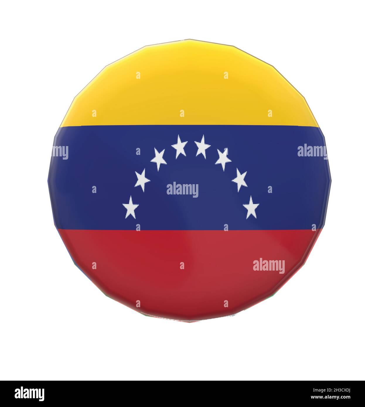 Venezuela Flagge Abzeichen Pin Knopfkappe Stock Vektor