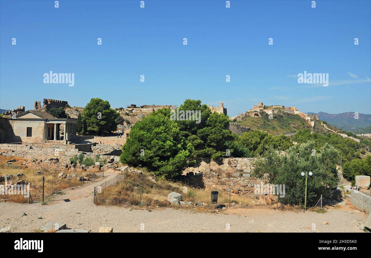 Das Schloss von Sagunto befindet sich in der Provinz Valencia, Valencia, Spanien Stockfoto