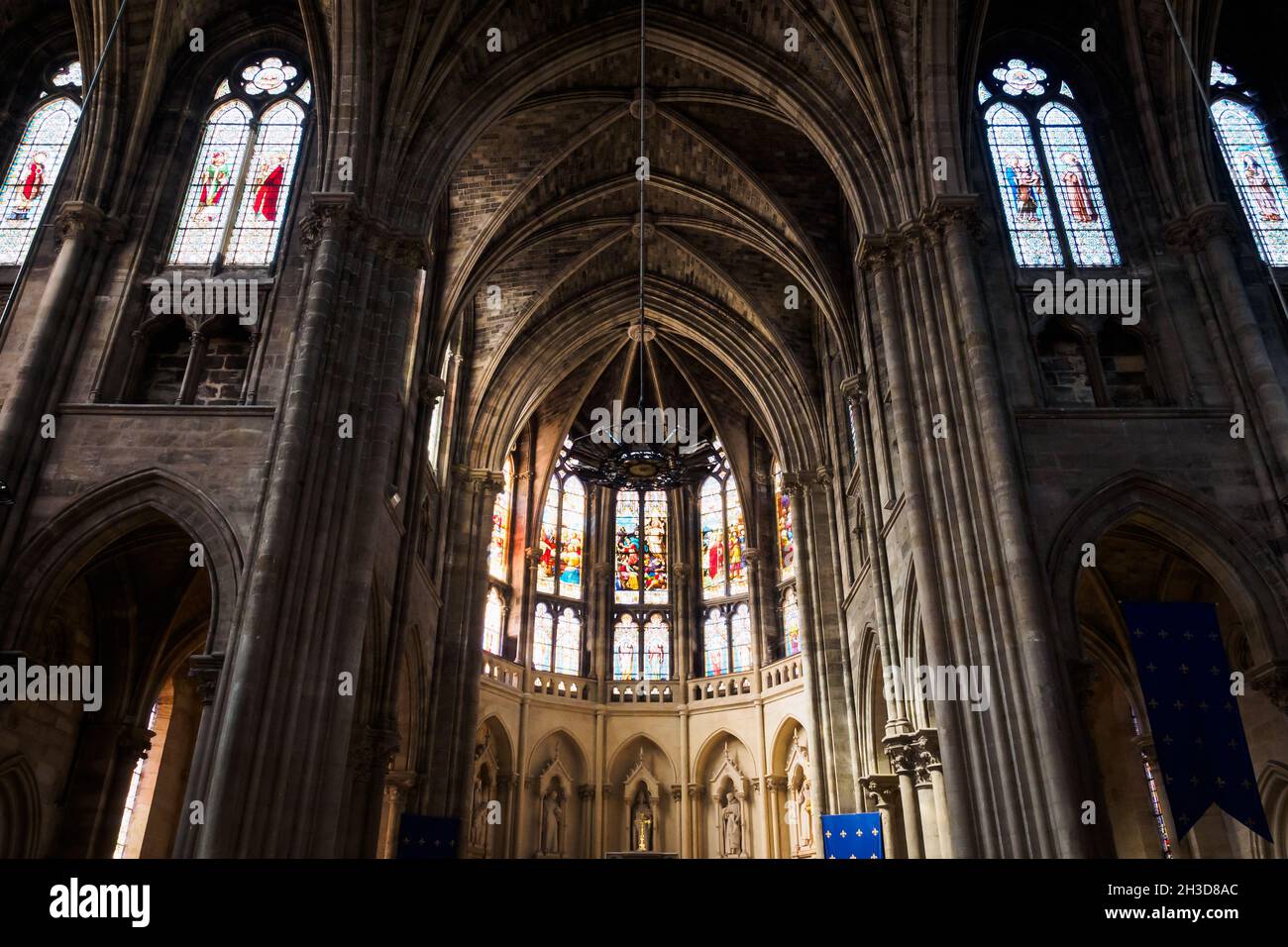 Innenarchitektur der katholischen Kirche Saint Louis des Chartrons in Bordeaux, Frankreich Stockfoto