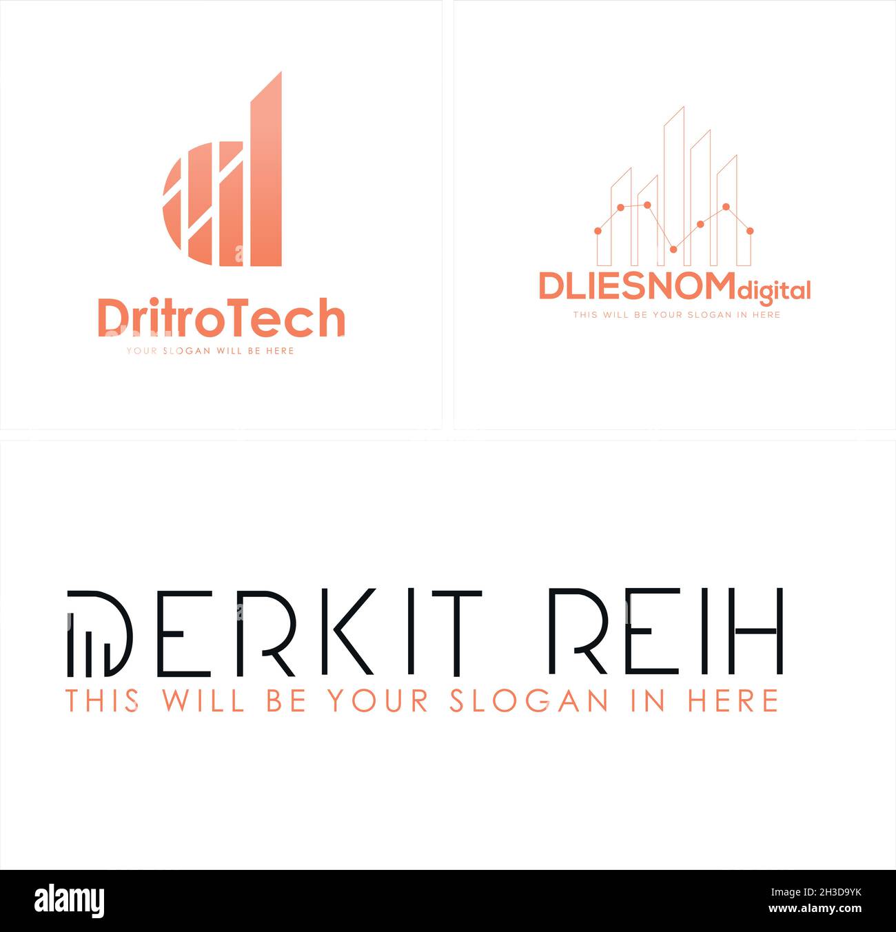 Moderne Technologie Daten Gebäude Tech Symbol Logo Design Stock Vektor