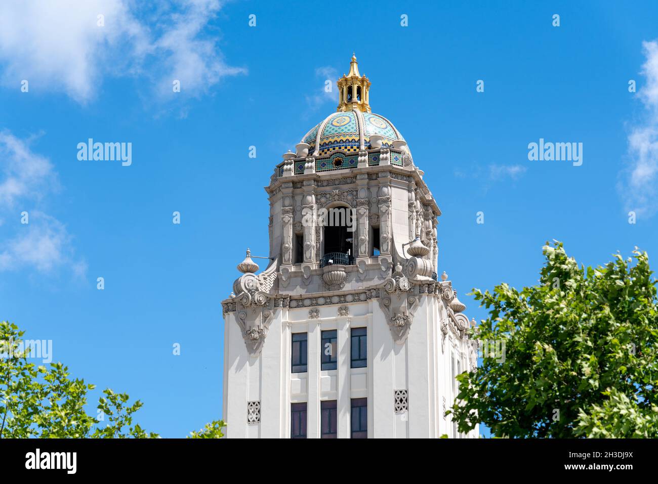 Turm im Beverly Hills Civic Center, Los Angeles, Kalifornien, USA Stockfoto