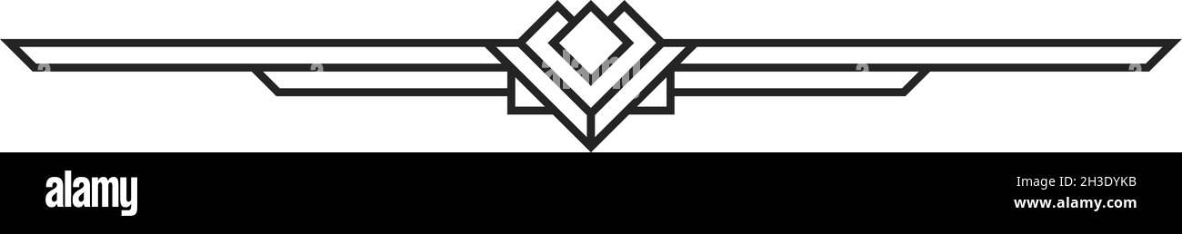 Tolles Design Trennzeichen, Typografie antiken Text Trenner Stock Vektor