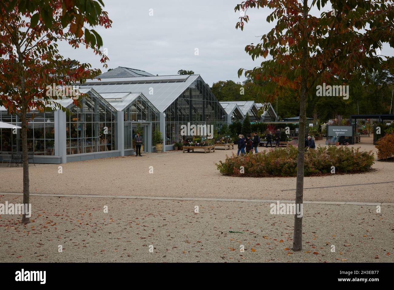 RHS Wisley Gartencenter gesehen im Jahr 2021. Stockfoto