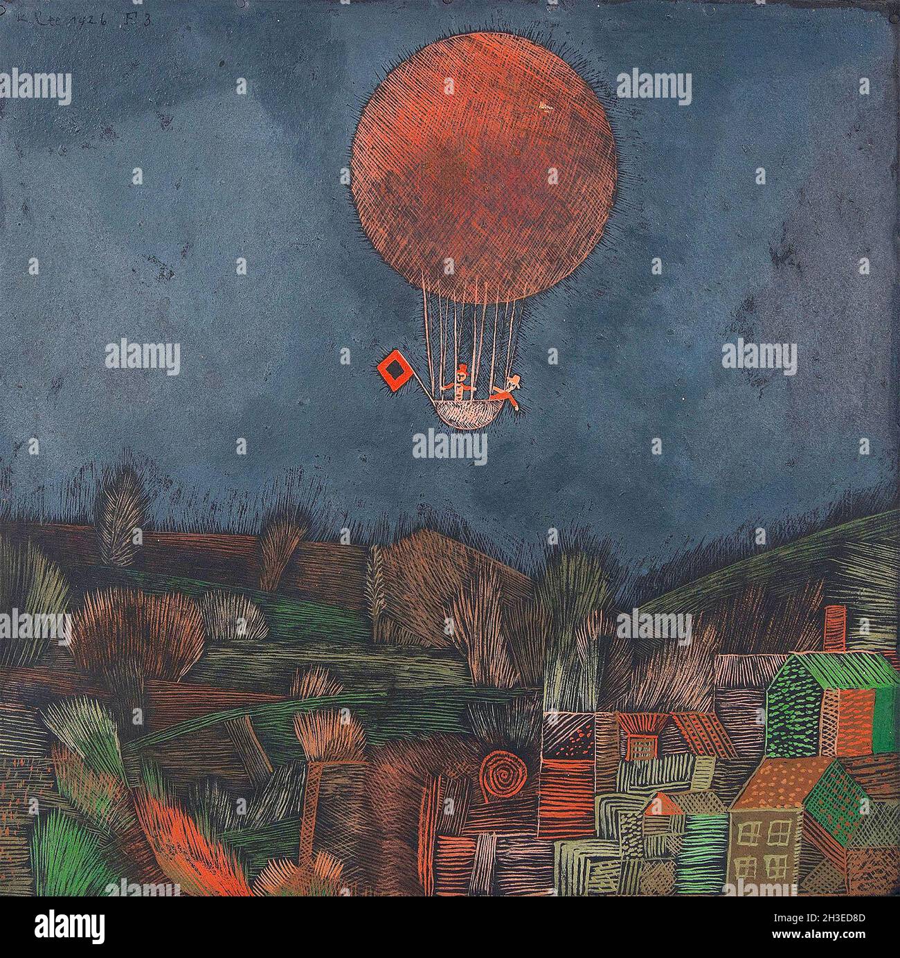 Paul Klee Kunstwerk - der Ballon Stockfoto