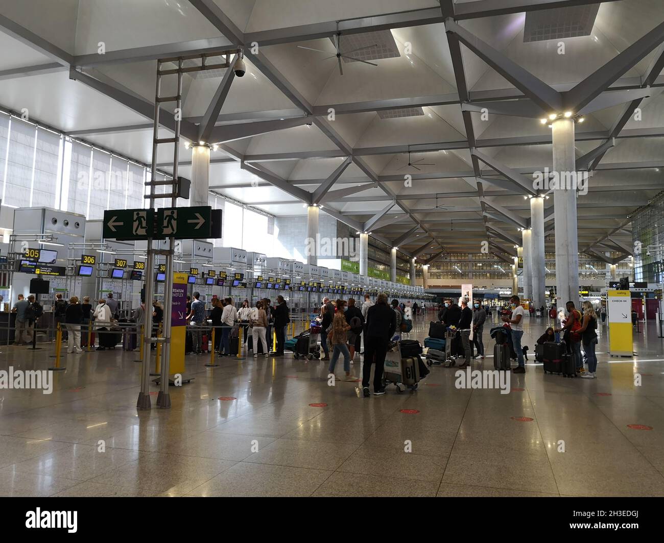 Terminal 3, Flughafen Malaga, Spanien. Stockfoto