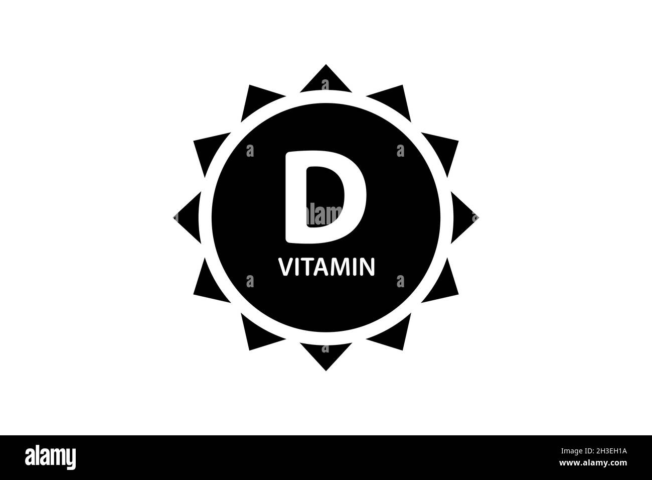 Symbol für Vitamin-Sonne-D-Symbol Stock Vektor