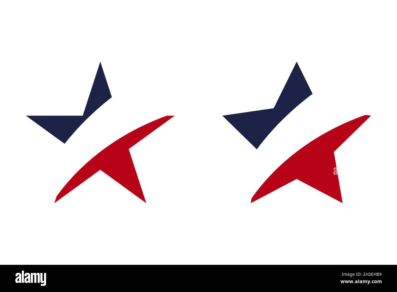USA-Sternsymbol. Amerikanisches Logo Stock Vektor