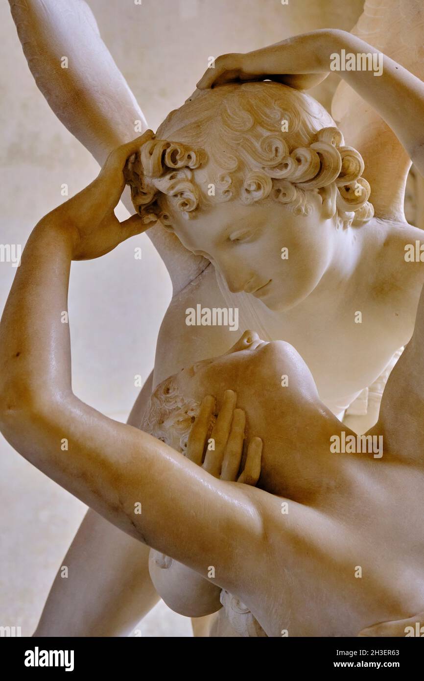 Frankreich, Paris (75), Louvre, Eros und Psyche von Antonio Canova Stockfoto