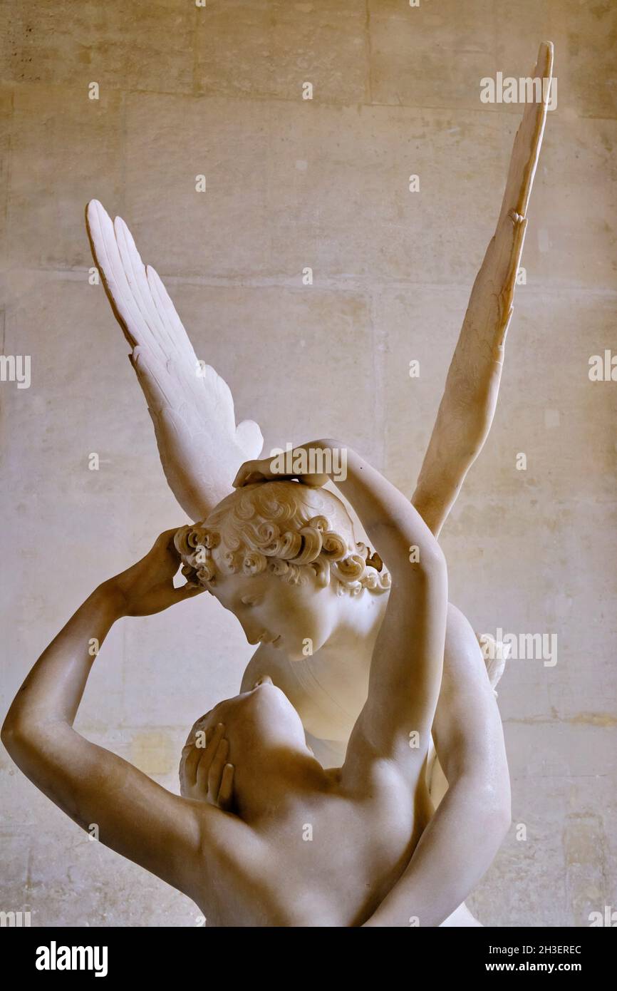 Frankreich, Paris (75), Louvre, Eros und Psyche von Antonio Canova Stockfoto