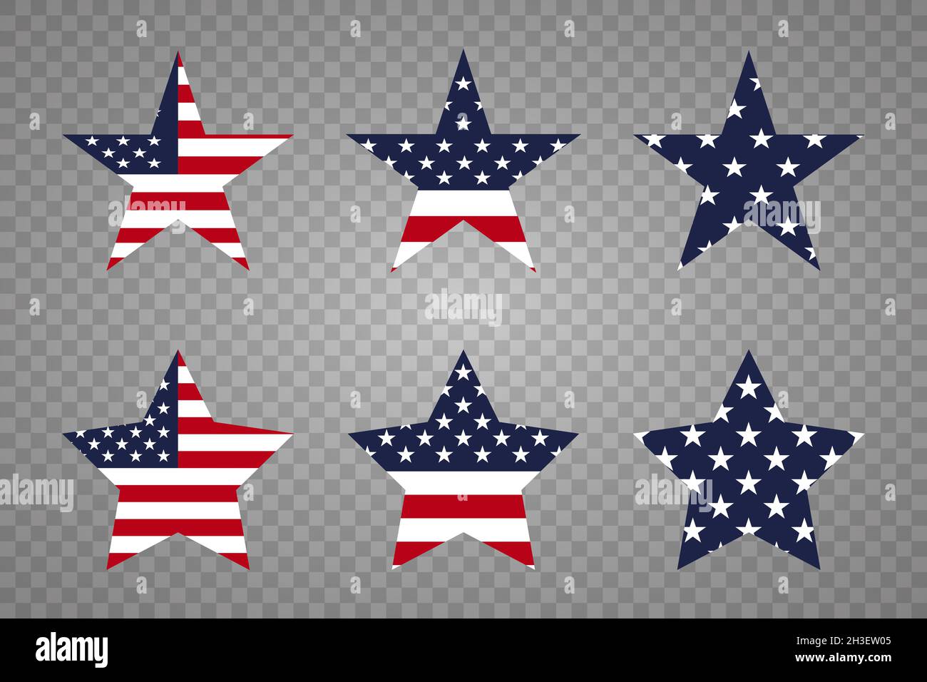 USA Stars Icon Set. Urlaubskonzept USA Stock Vektor