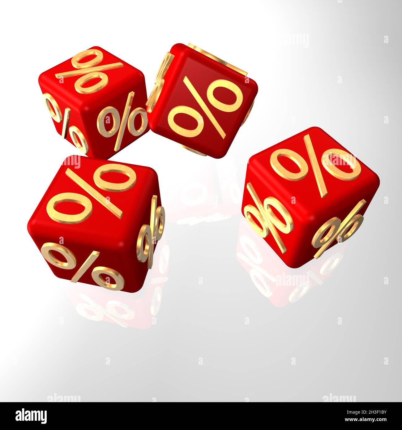 Prozent Cube Stockfoto