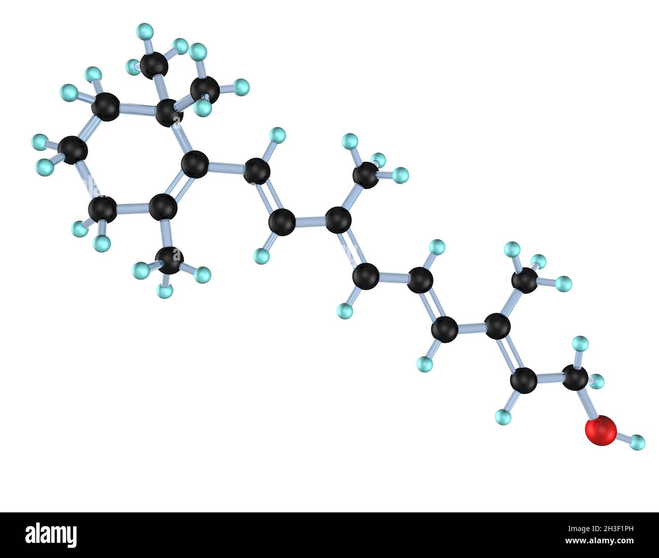 Molekül Vitamin A 3D Stockfoto