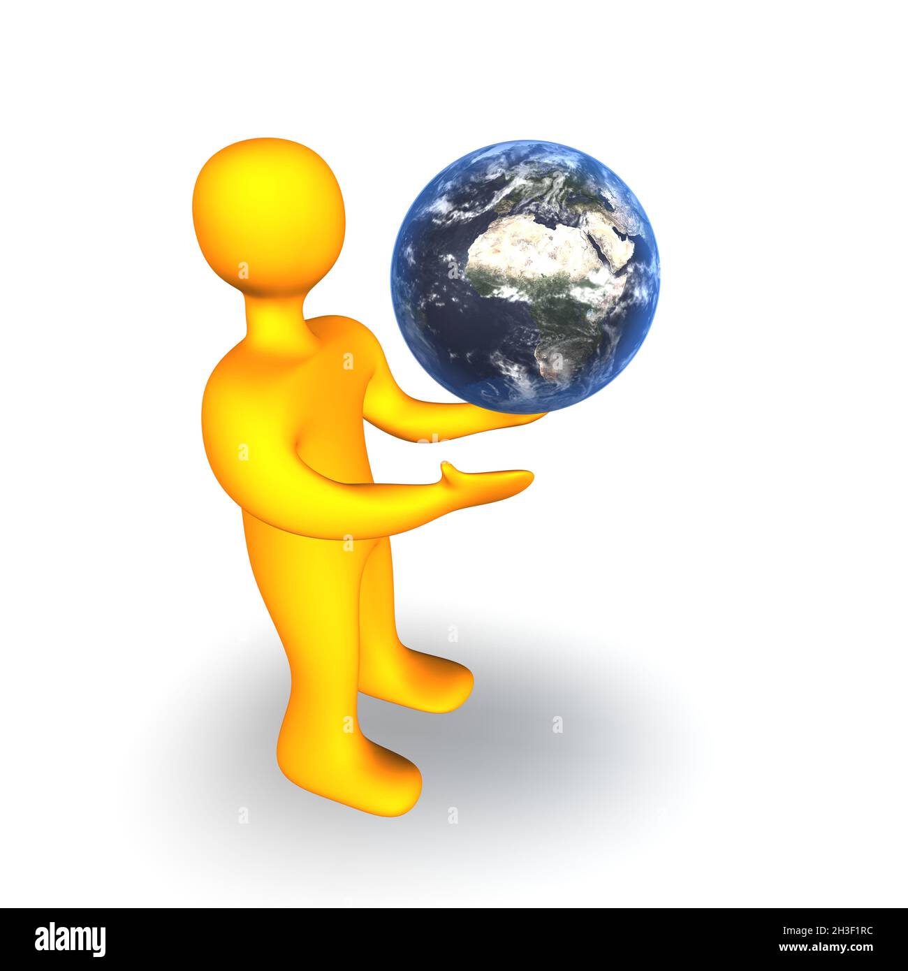 Earth Human 3D Stockfoto
