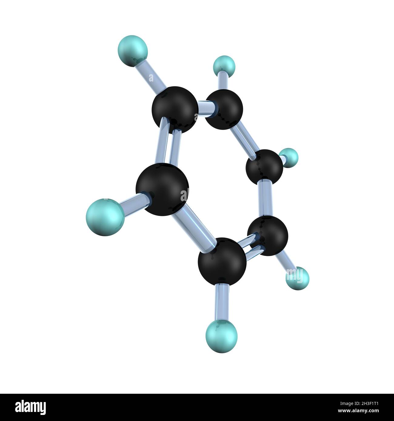 MolekÃ¼l Benzol 3D Stockfoto