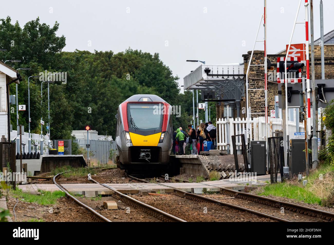 Saxmundham Bahnhof Suffolk England Stockfoto