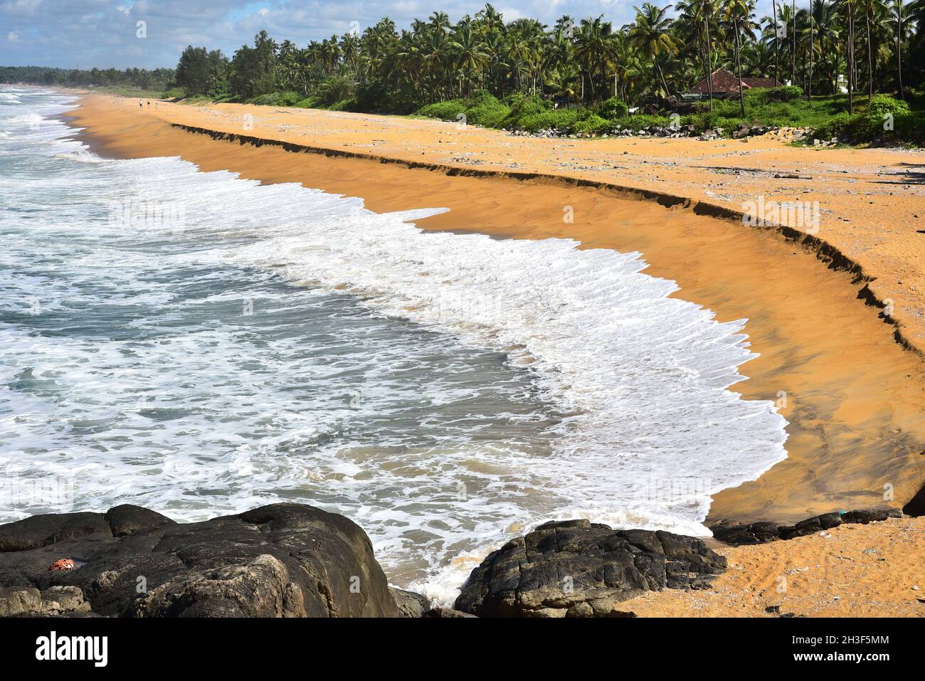 bekal Strand in der Nähe von bekal Fort, Kasargod, kerala, indien Stockfoto