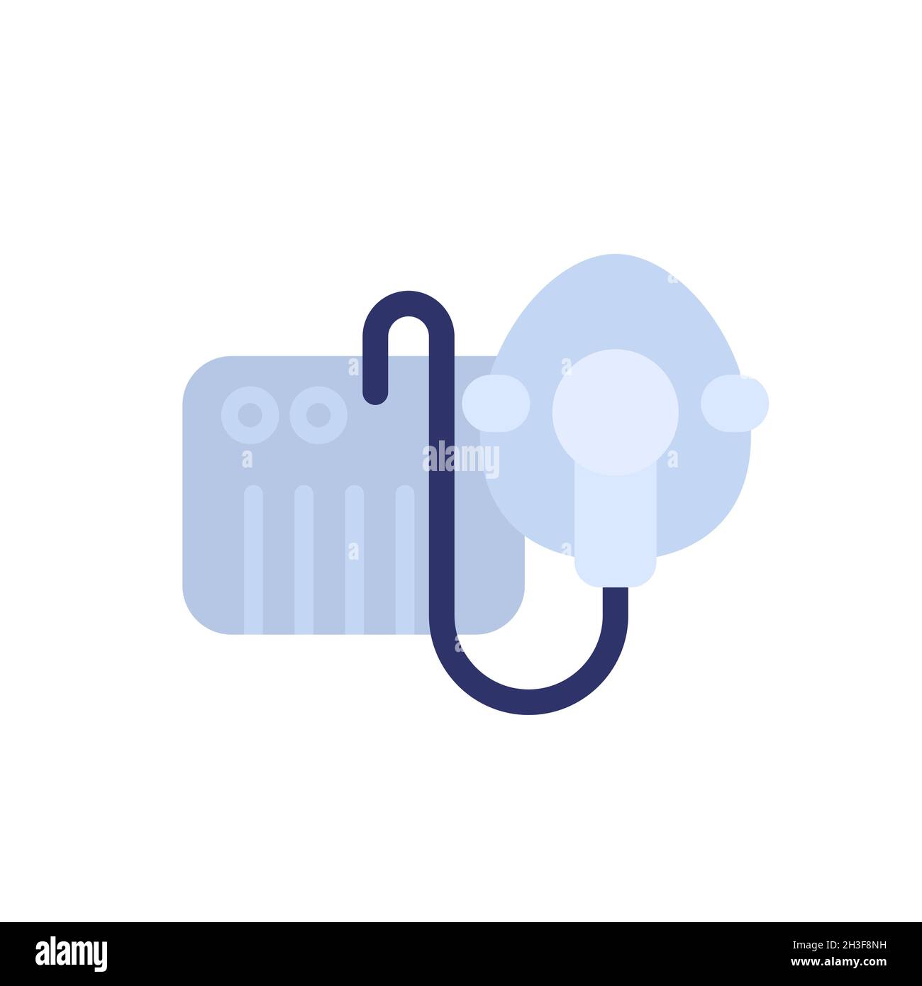 Vernebler, Inhalator mit Maskensymbol, Vektor Stock Vektor