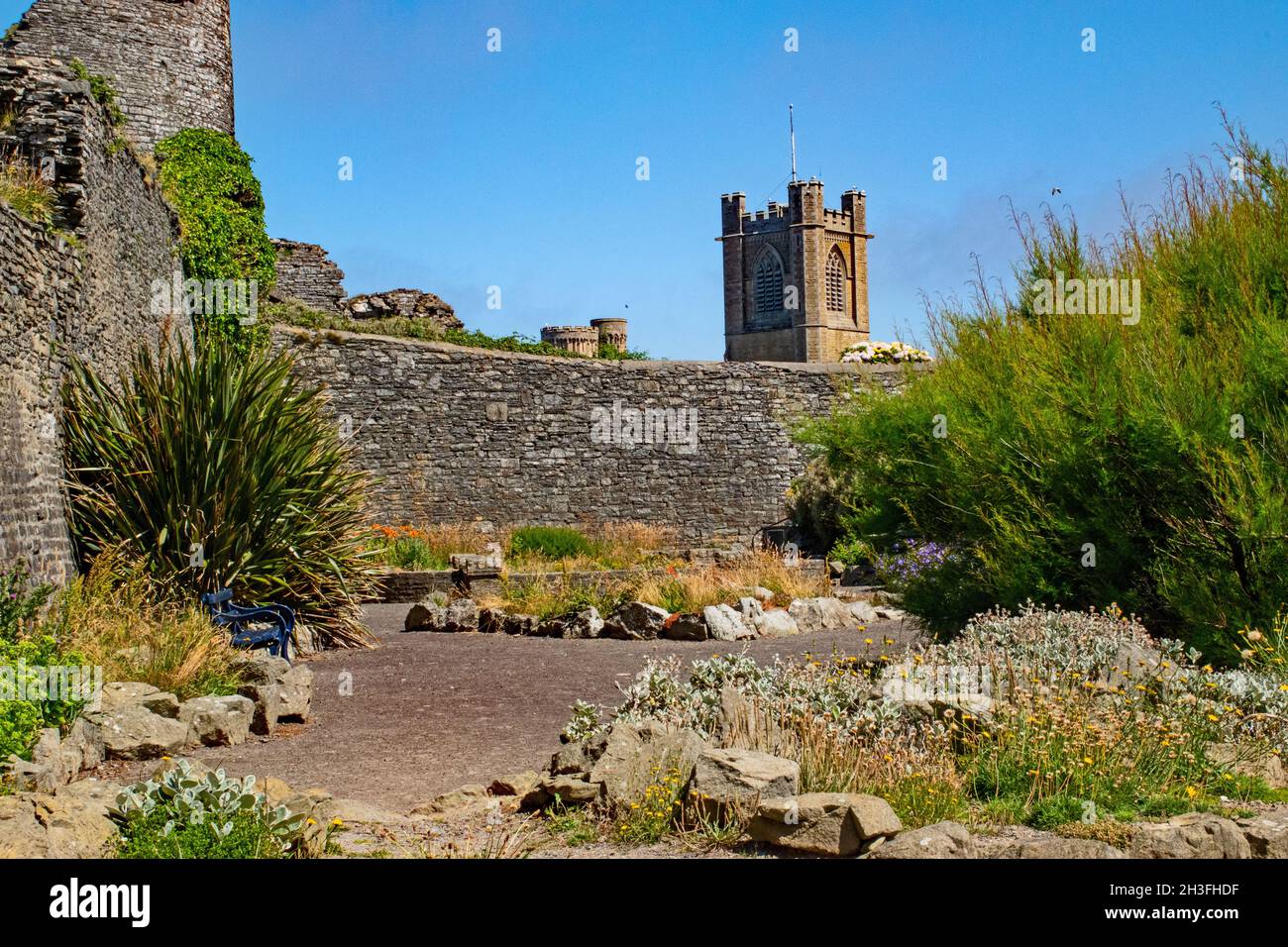 Aberystwyth Castle, (Walisisch: Castell Aberystwyth, Mid Wales. VEREINIGTES KÖNIGREICH Stockfoto