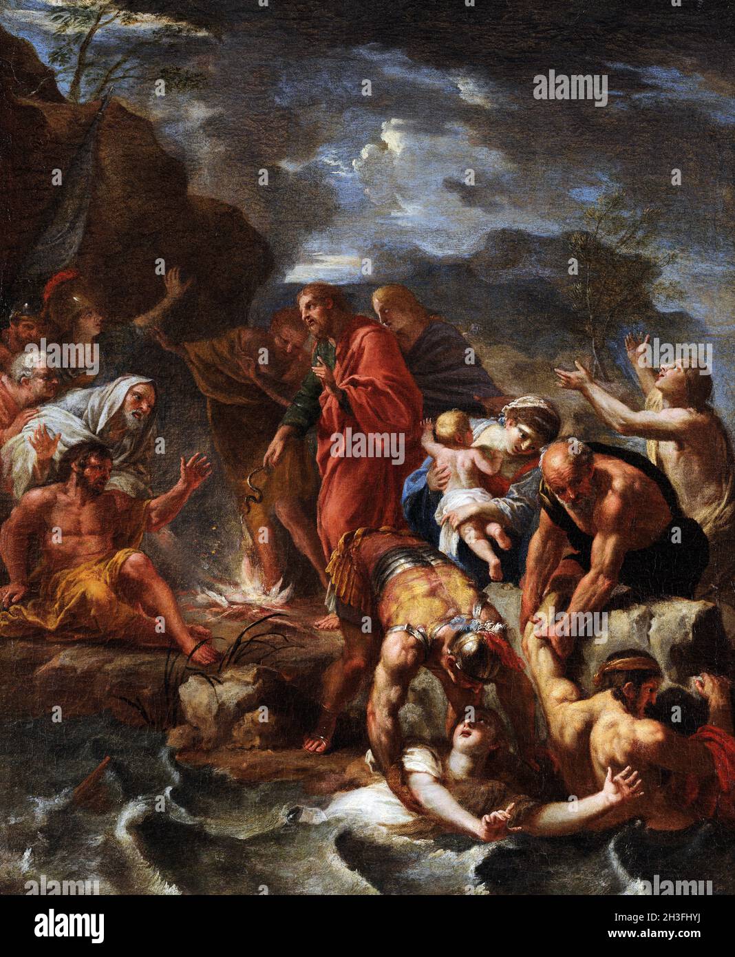 Die Ankunft von St. Paul auf der Insel Malta durch den französischen Künstler, Charles Poerson (c. 1609 - 1667), Öl auf Leinwand, um 1653 Stockfoto