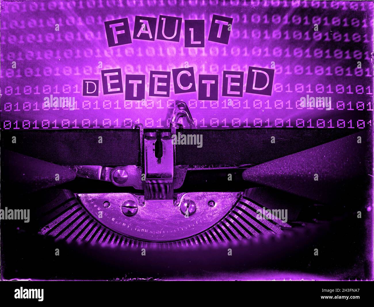 Schreibmaschine, Technologie, Fehler Erkannt Stockfoto