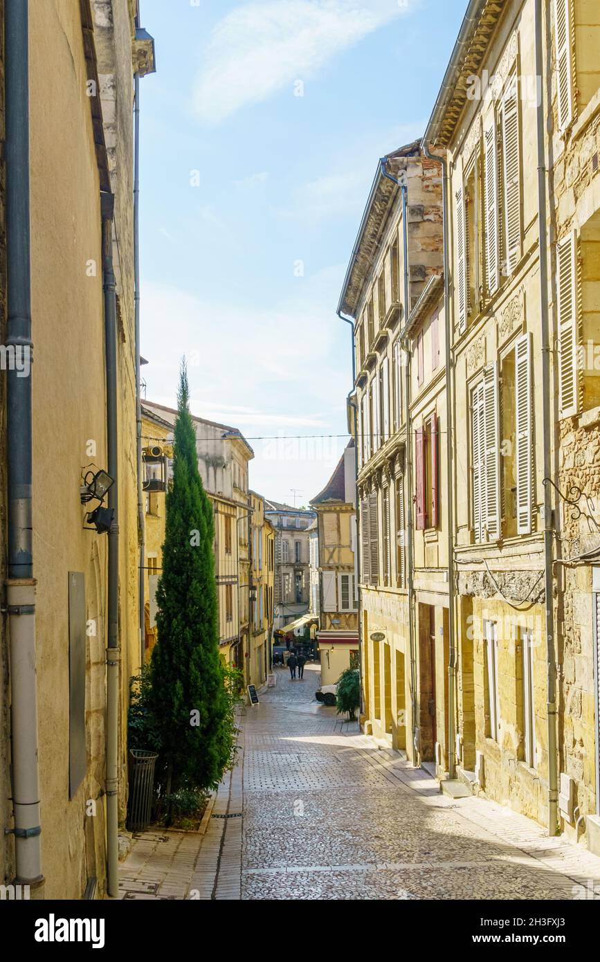 Stadtbild in Bergerac. Neue Aquitaine. Frankreich Stockfoto