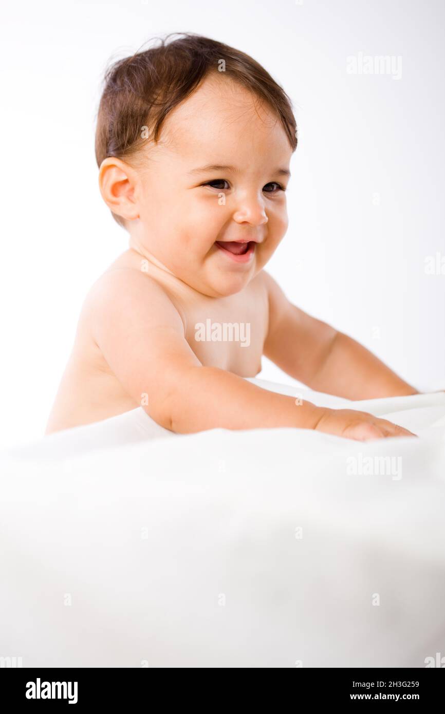 Glückliches Kind lächeln Stockfoto