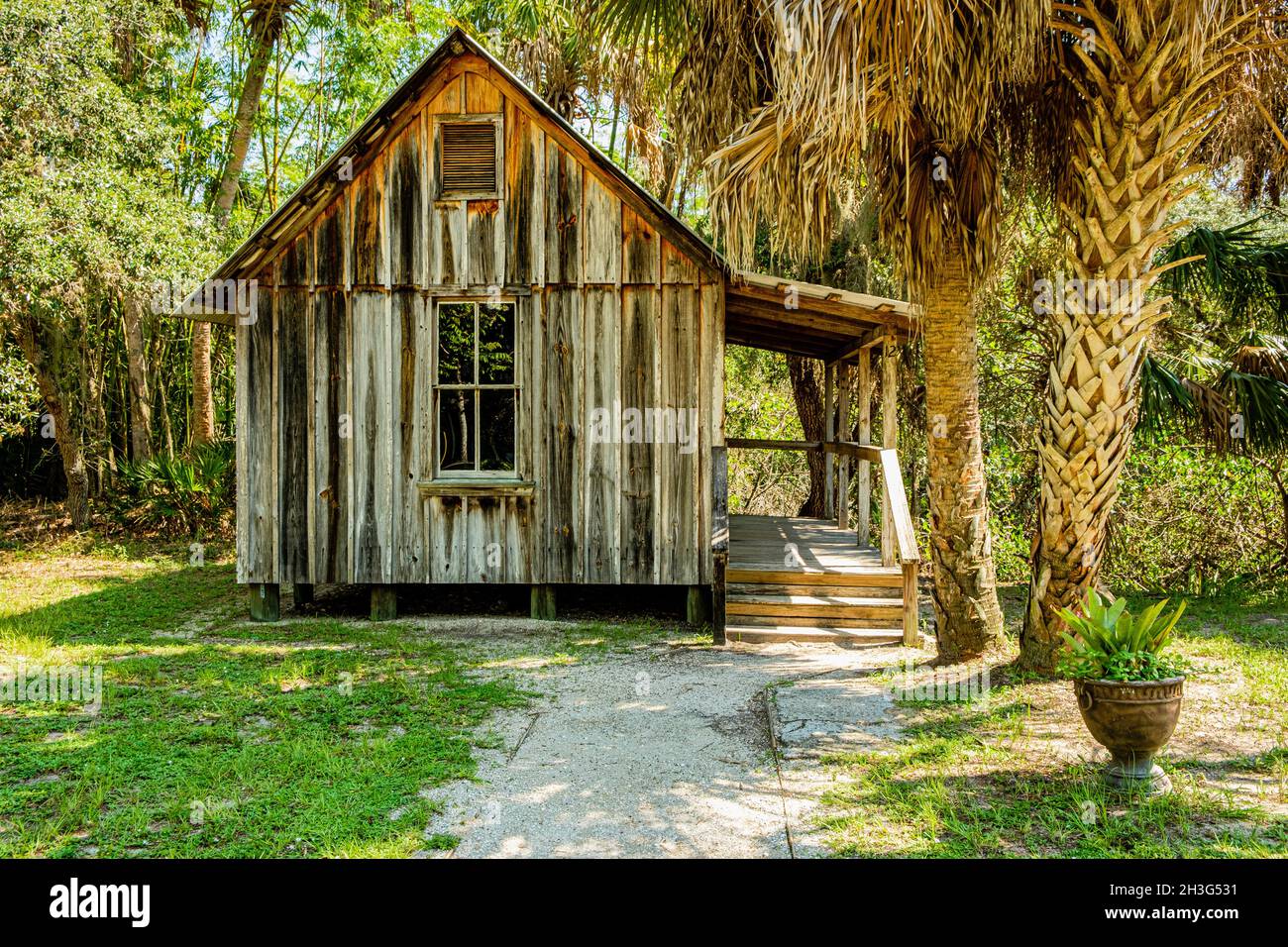 Damkohler House, Koreshan State Park, Corkscrew Road, Estero, Florida Stockfoto