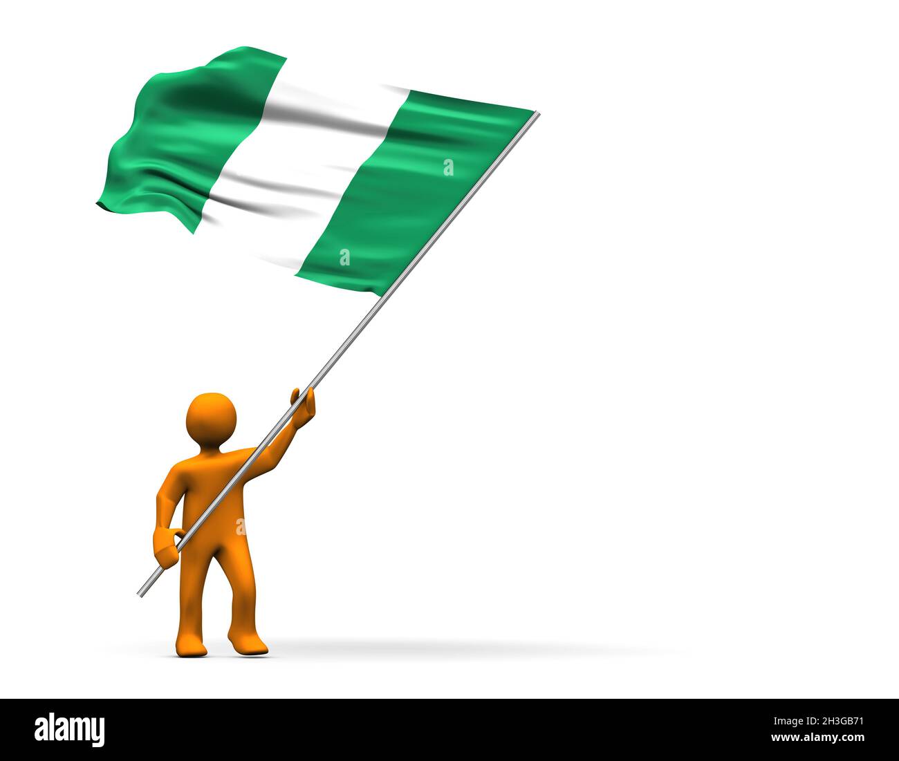 Nigeria Fan Stockfoto