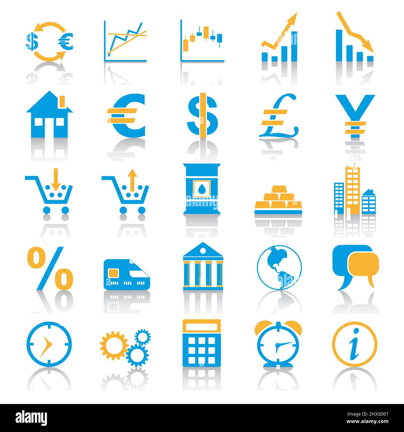 Exchange Marketplace-Symbole Stockfoto