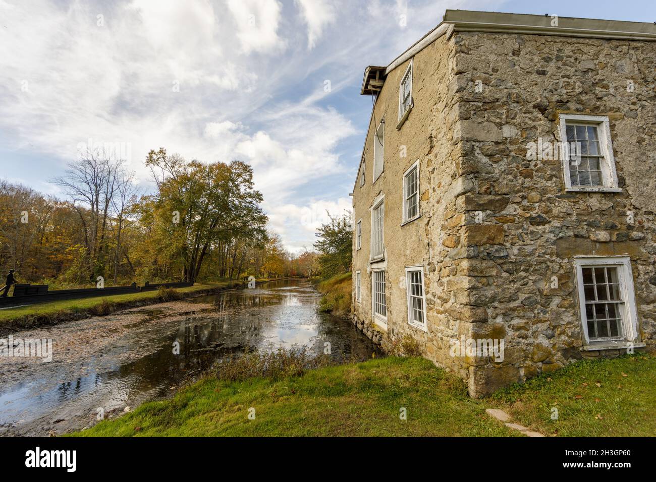 General Store und Morris Canal Waterloo Village, Stanhope, New Jersey, USA Stockfoto