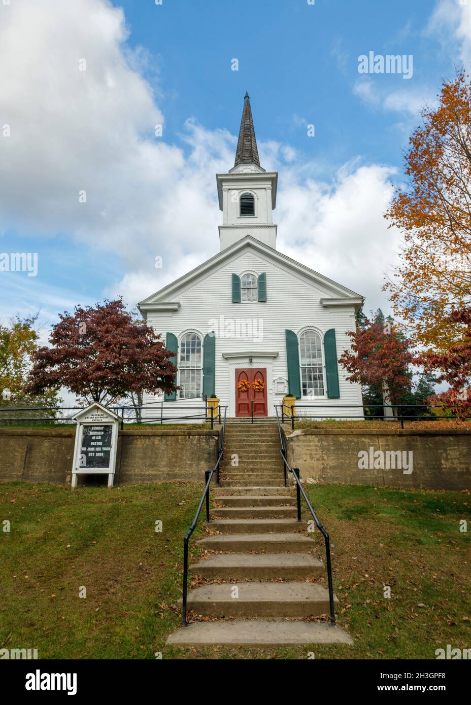 Waterloo United Methodist Church, Waterloo Village, Stanhope, New Jersey, USA Stockfoto