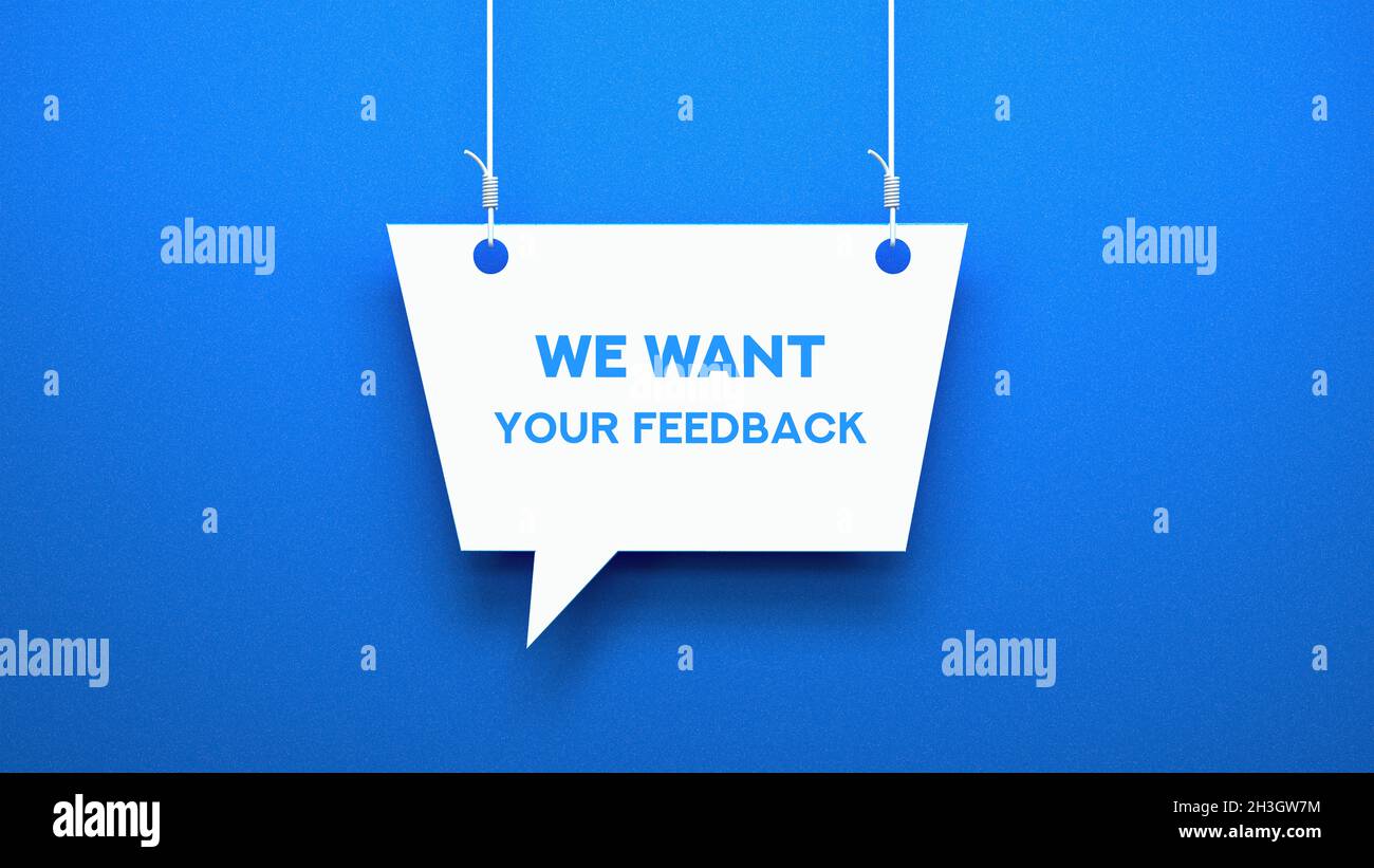 Feedback-Konzept und Ideen Stockfoto