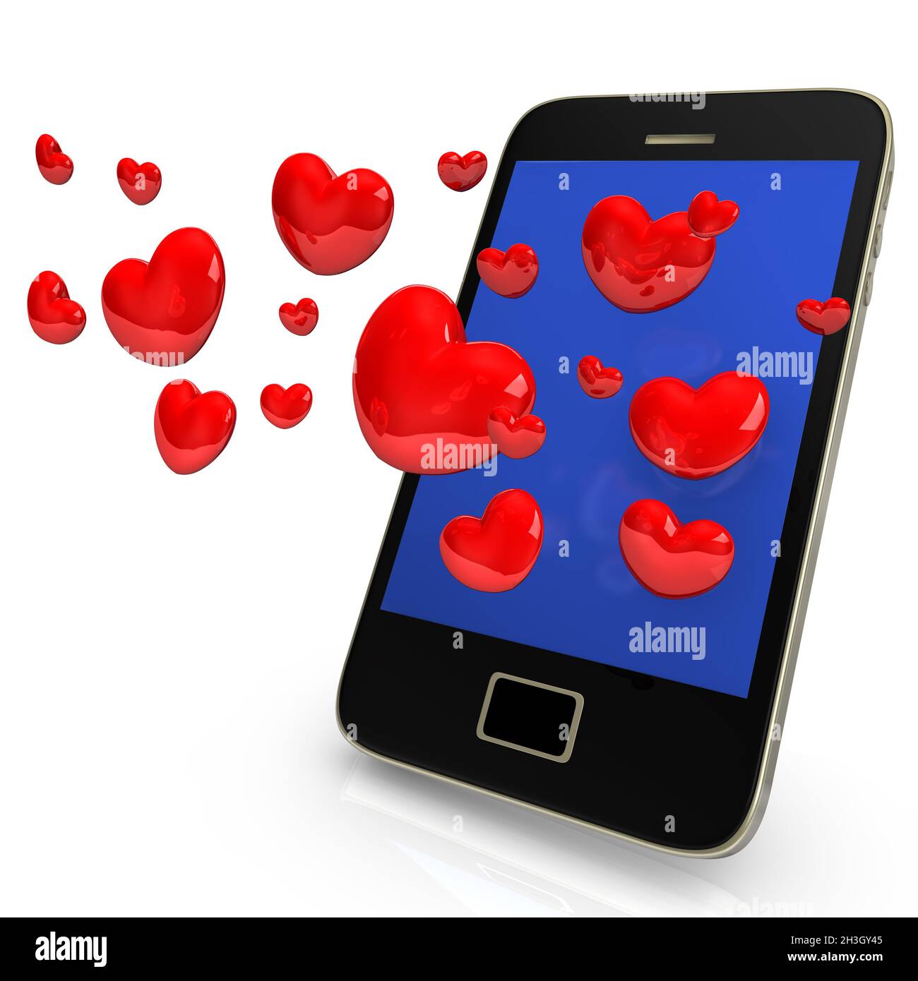 Mobile Dating Stockfoto