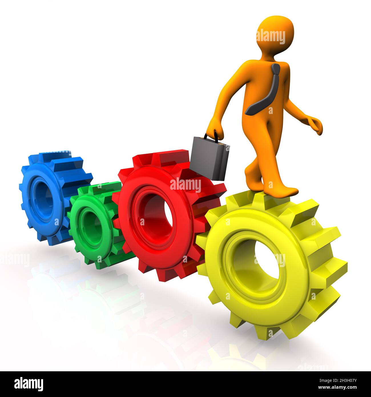 Walk On Gears Stockfoto