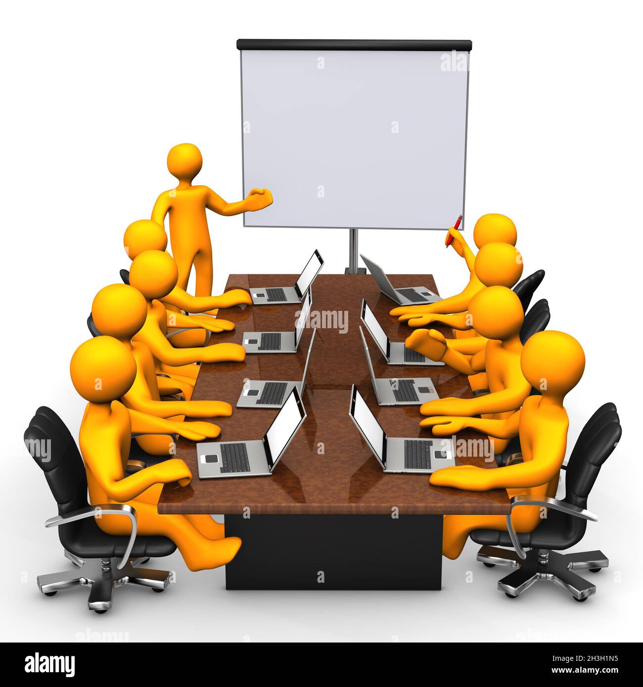 Schulung Mit Notebooks Stockfoto