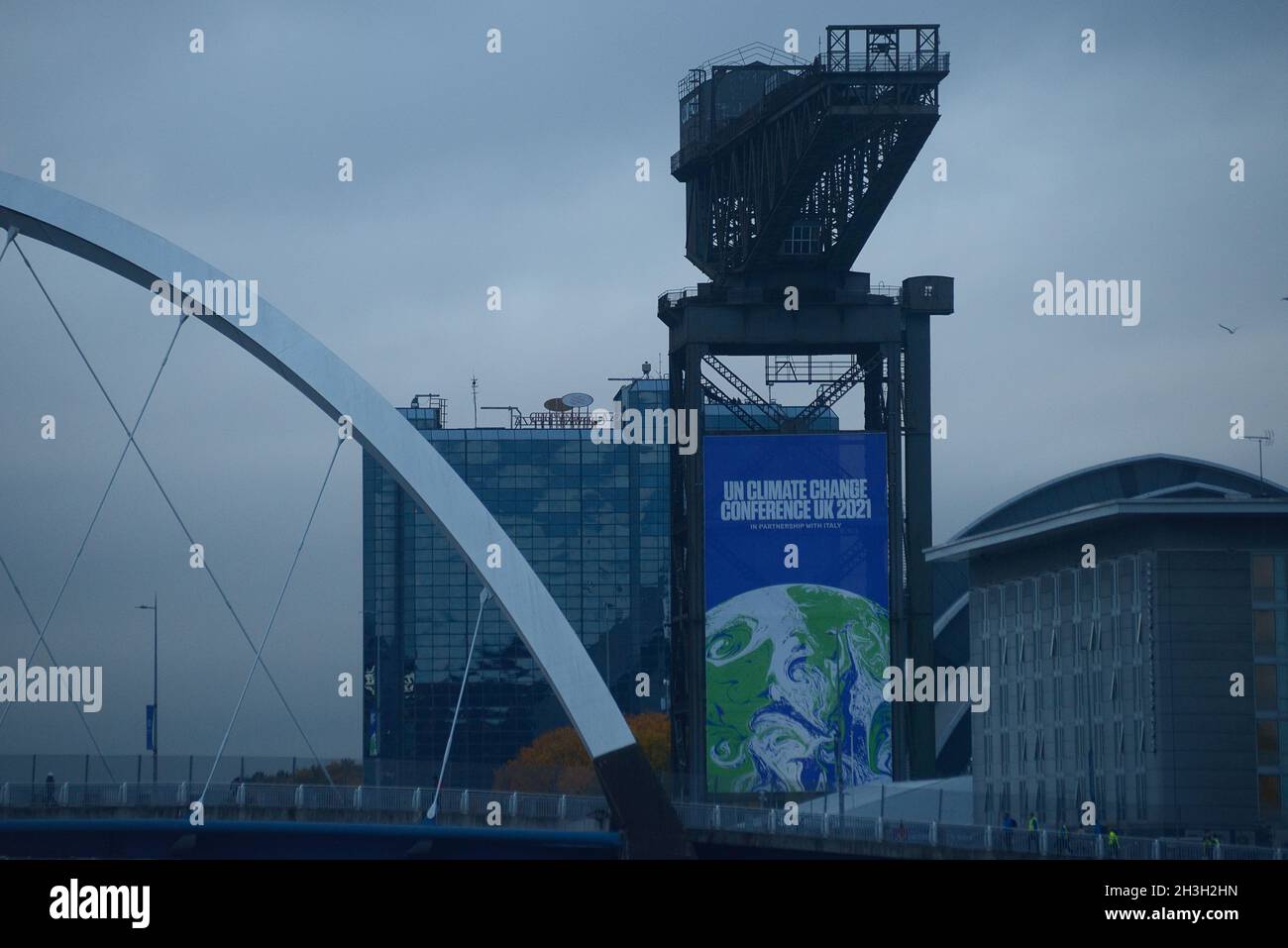 Glasgow COP 26 UN Climate Change Campus Stockfoto