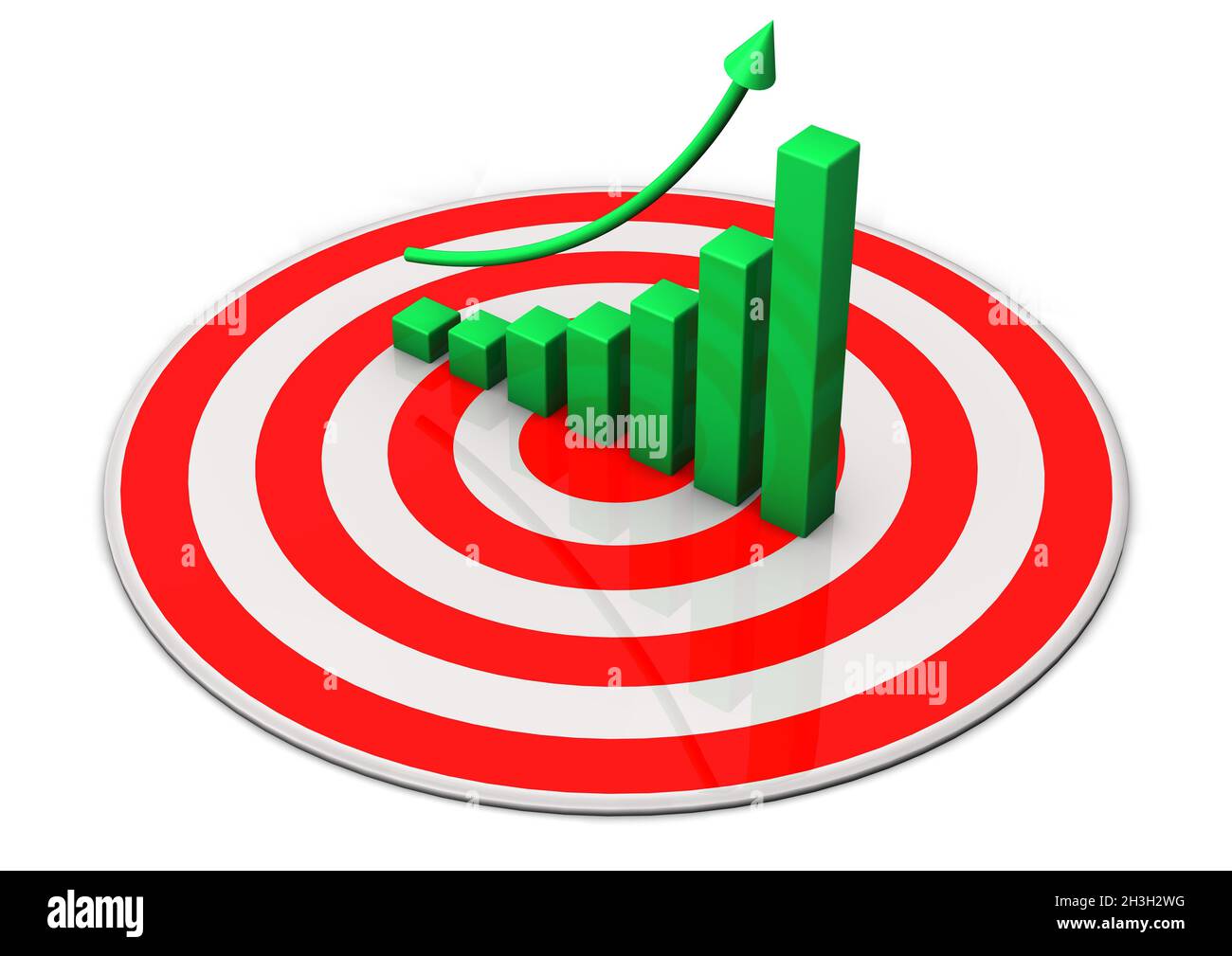 Grünes Diagramm Für Targe Stockfoto