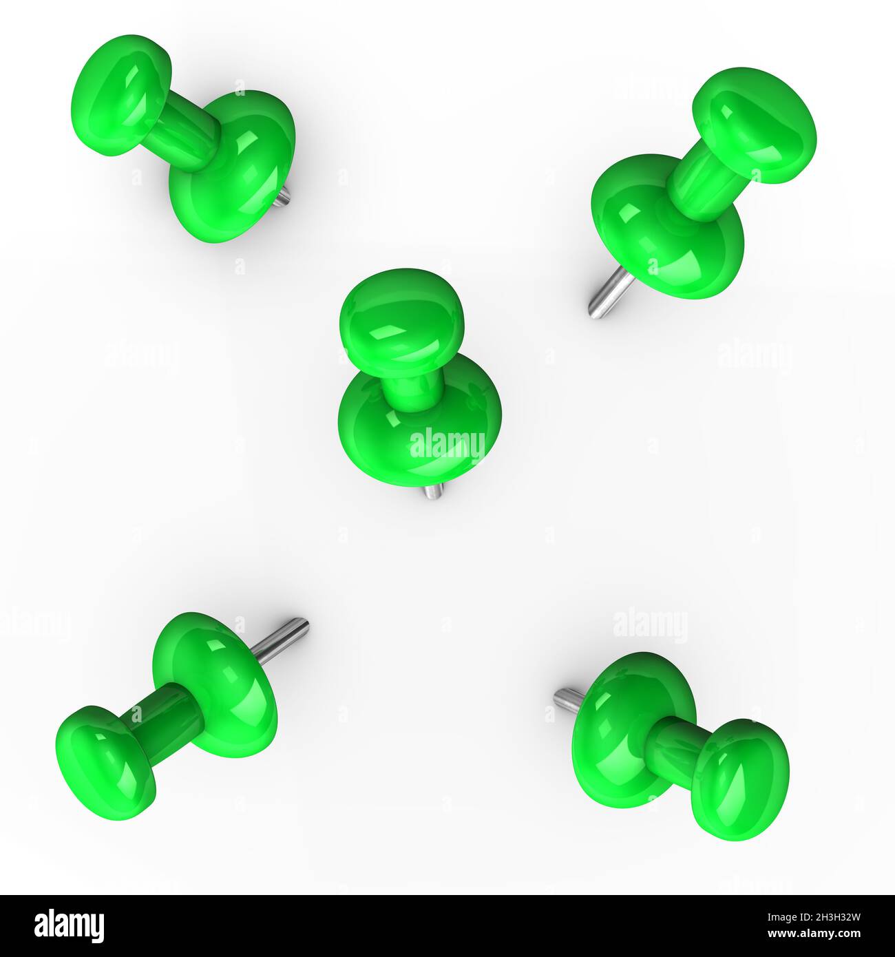 Grüne Daumenhalter Stockfoto