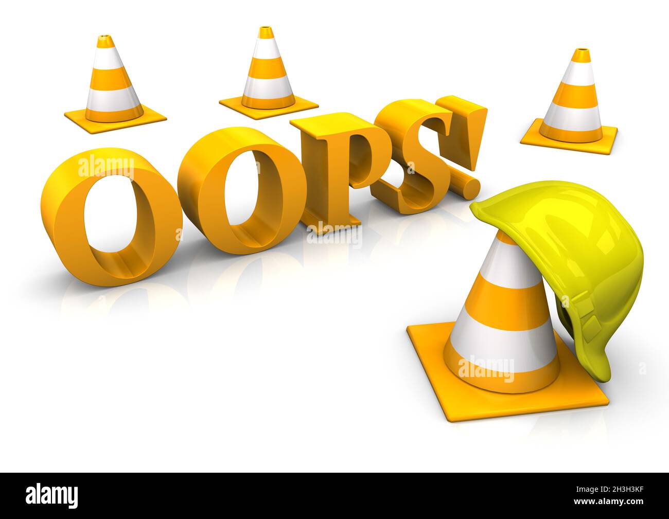 Oops Baustelle Stockfoto