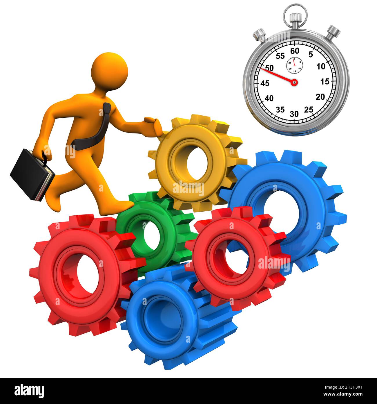 Stoppuhr Für Geschäftsmann Gears Stockfoto