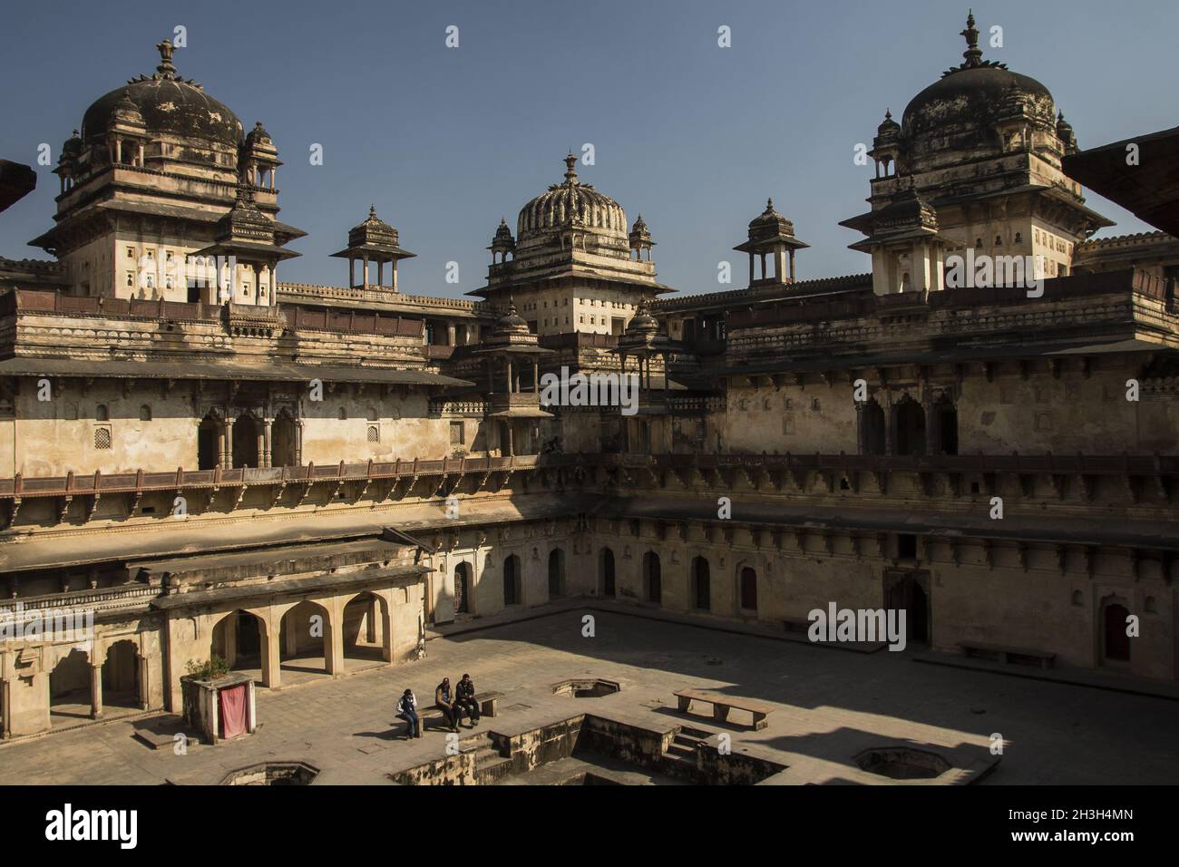 Jahangir Mahal in Orchha. Madhya Pradesh, Indien Stockfoto