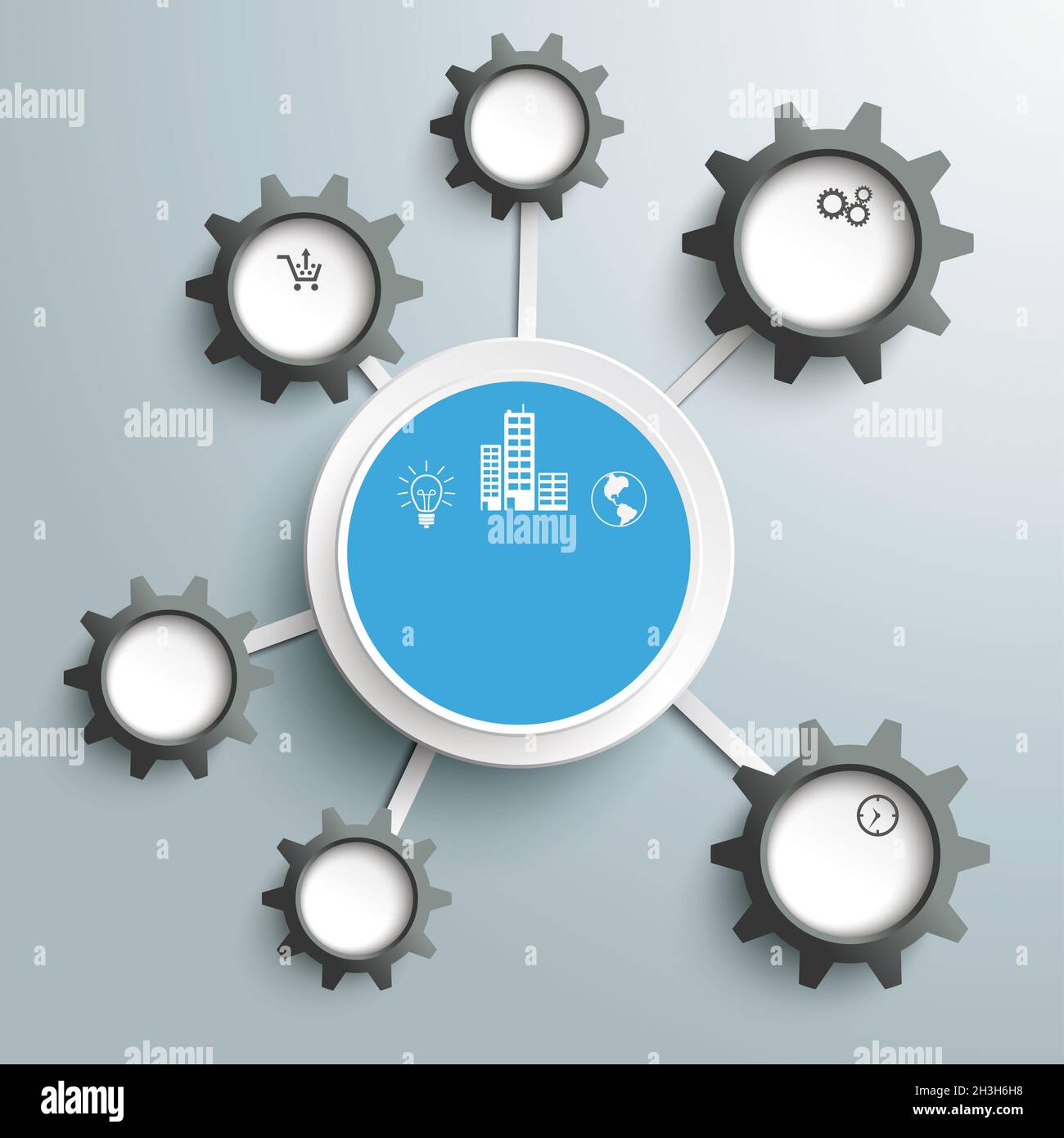 Infografik Industry Networks PIAD Stockfoto
